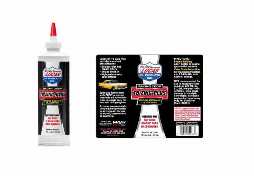 192690 Lucas Oil Brand ZDDP Zinc Additive, 16 oz bottle CPR Parts