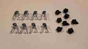 1955-60 5/16? Fuel Line Clip Set, 8x clips & 8x screws