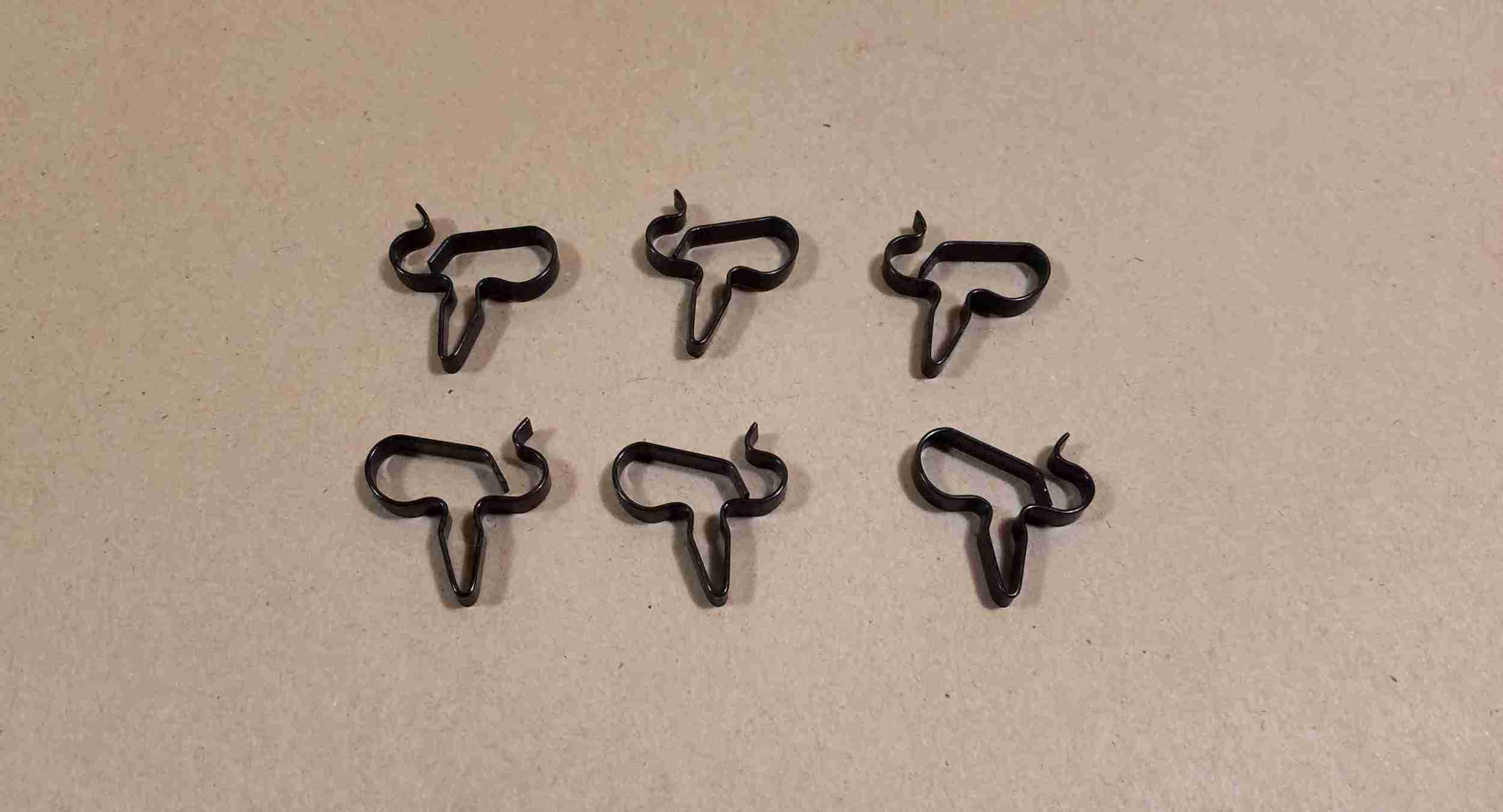 1941-54 Push-In Brake Line Clip Set, 6 pieces