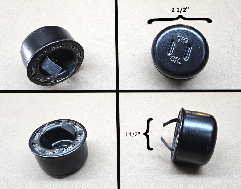 1940 1964 Pontiac Oil Filler Cap Push on Standard with "Oil" Embossed on Top - Image 2