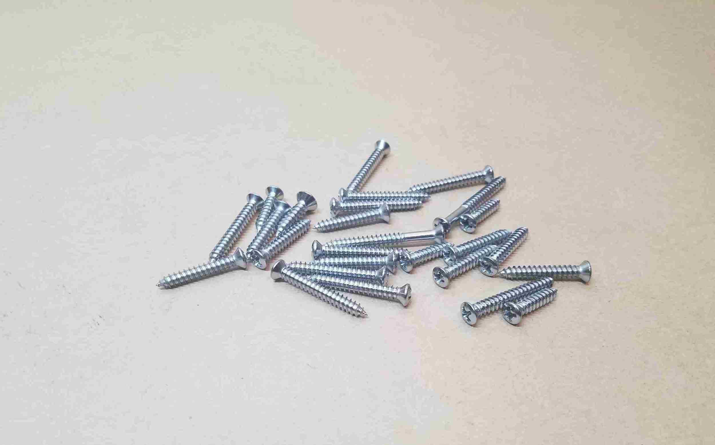 1955-57 Convertible Chrome Interior Garnish Molding & Trim Screw Set