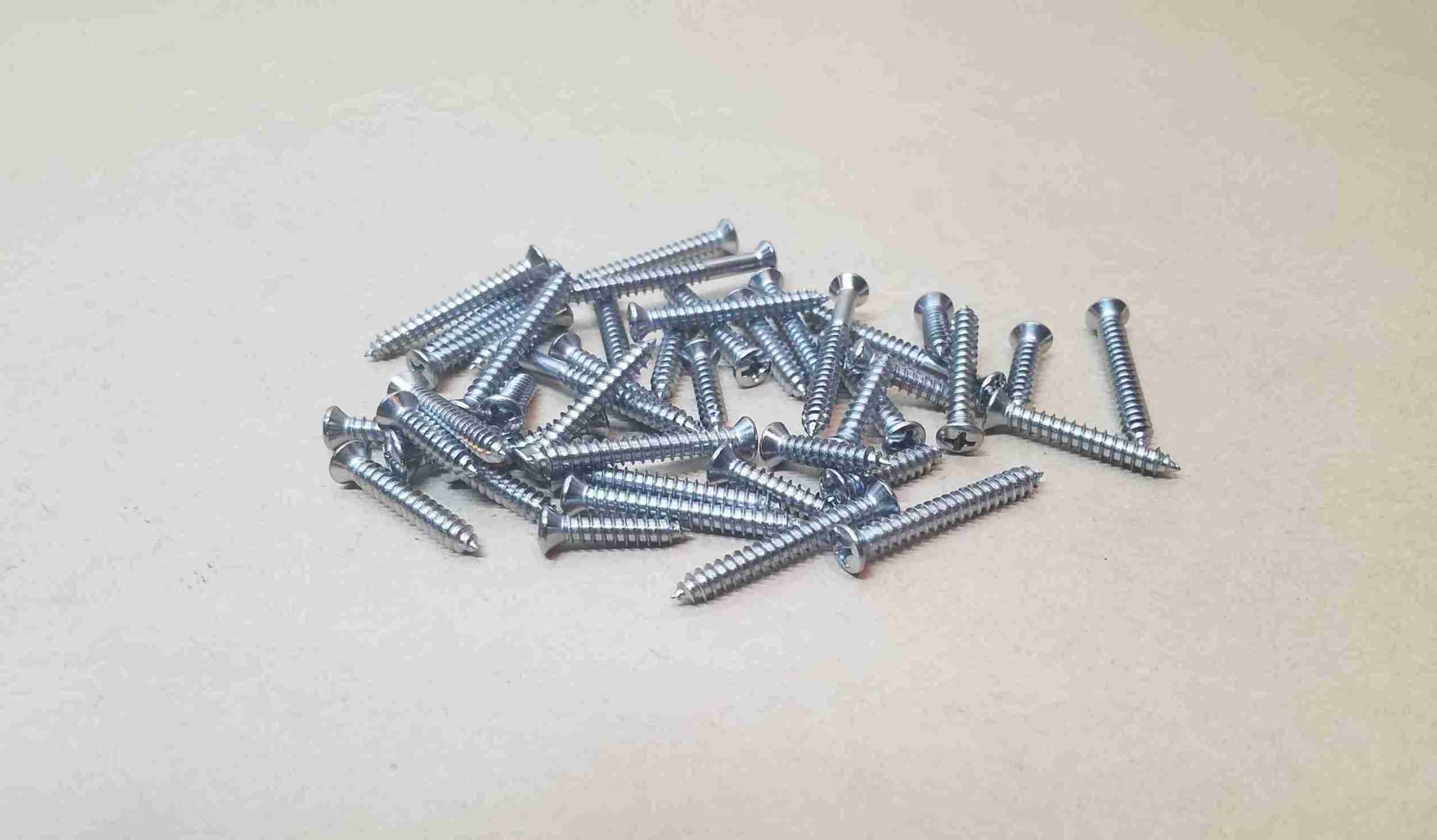 1956-57 2 Door Sedan Chrome Interior Garnish Molding & Trim Screw Set