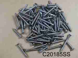 1955-57 All 2 Door Station Wagon exc Safari Chrome Interior Garnish Molding & Trim Screw Set