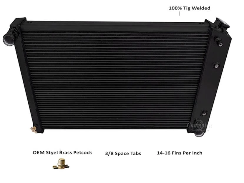 1965 1966,1980 1981 Pontiac Fullsize Cross Flow Radiator, 3 core - Image 2