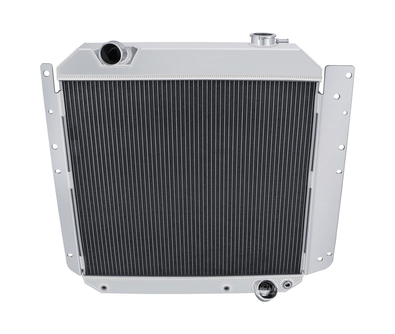 1958 Pontiac Aluminum Radiator Assembly, 3 Core 26 7/8" X 26 1/4"