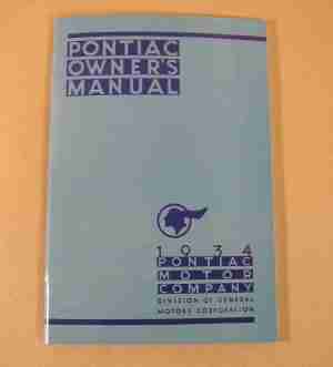 1934 Owner's Manual