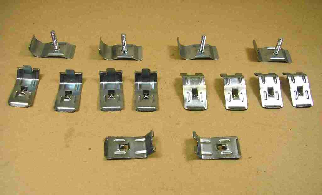 194952 Rocker Panel Molding Clip Set, 4x stud & 10x pushin clips w