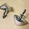 1956-57 Replacement Smooth Chrome Front Bumper Guard Bullets, pair