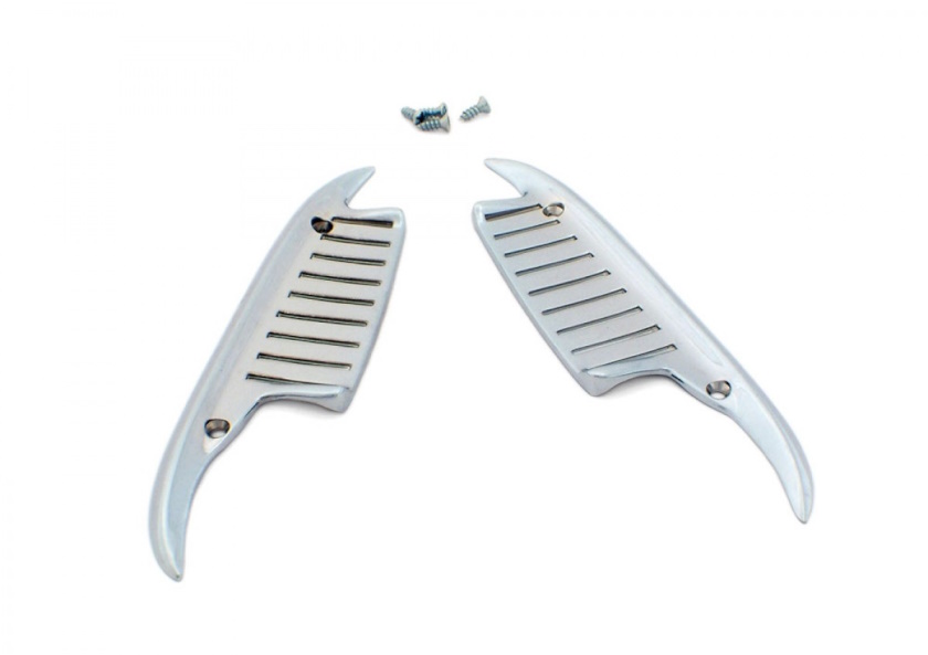 1960-64 P8 Accessory Door Handle Guards, pair w/ screws
