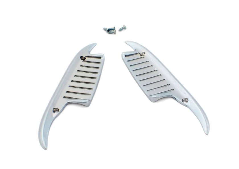 1960-64 P8 Accessory Door Handle Guards, pair w/ screws