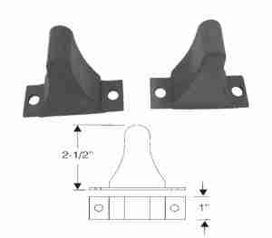 1961-62 Rear Axle Rebound Bumpers, pair, 1961-62 All A body