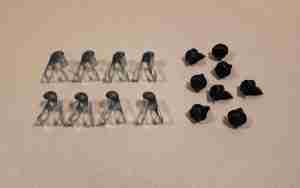 1955-60 3/8? Fuel Line Clip Set, 8x clips & 8x screws