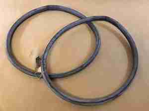 1934-36 Rear Fixed/Stationary Quarter Window Glass Channels, pair