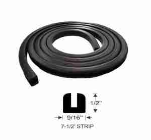 1926-32 Rear Quarter Window & Back Window Glass Channel, 7 1/2" strip, see description for applications