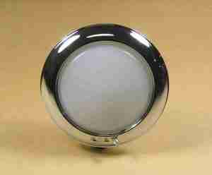 1931-48 Dome Lamp Assembly with Switch, chrome rim & glass lens, see description for applications