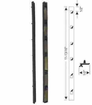 1939-40 Convertible Front Door Vent Window Division Post Seals, pair