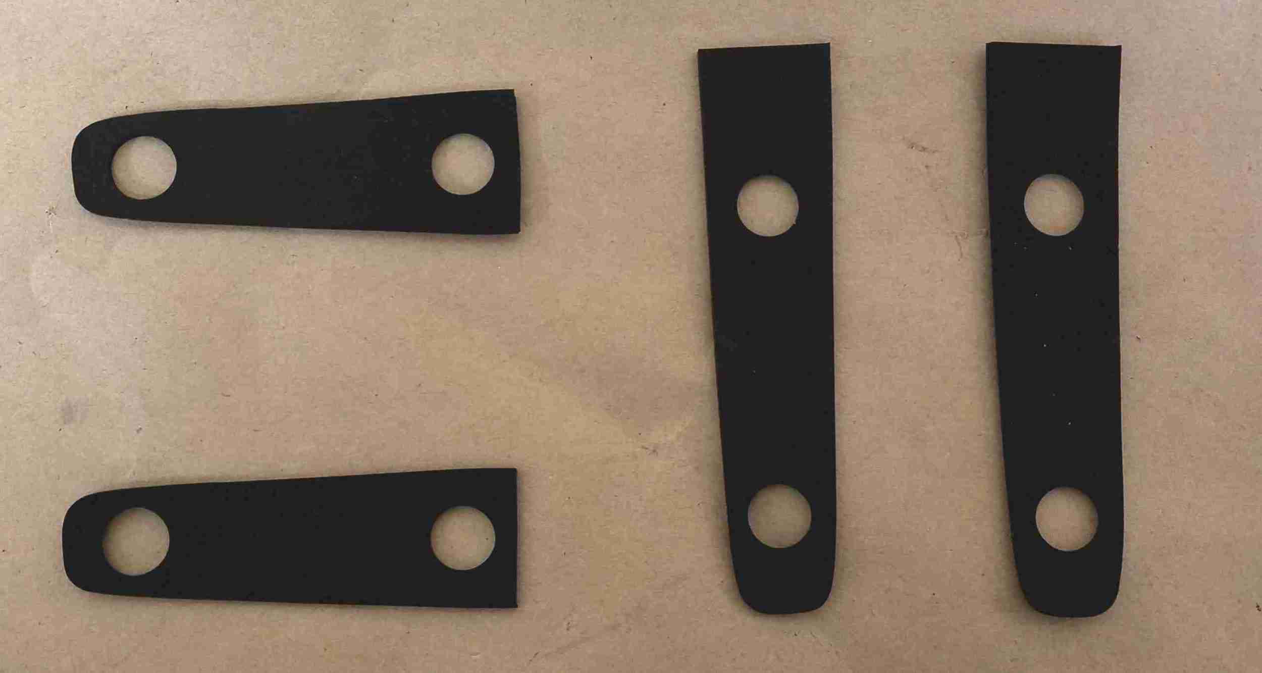 1940-48 Trunk Lid Hinge Gasket Set, 1 1/4"Wx8-3/16"L, see description for applications