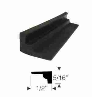 1941-55 Side Window Sash Channel Outer Weatherstrip/Rubber Seal, by the foot, 1/2"x3/8"
