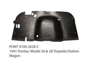 1941 All Models except 24/29 Firewall Pad, no cut-outs for firewall mount convertible top pump, also 4116190