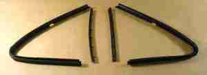 1941-48 Front Door Vent Window Weatherstrip Seal Set, includes Division Post Seals