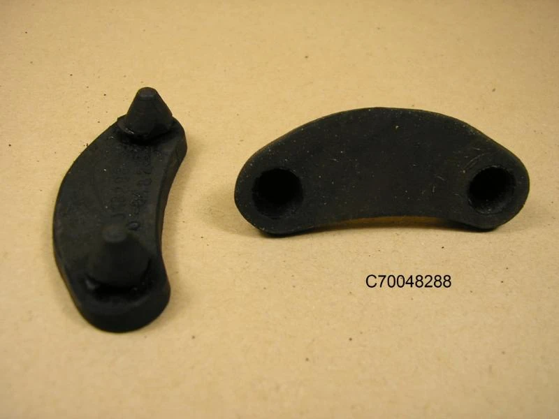 1939-48 Black Two Prong Rubber Bumpers, pair, see description for applications