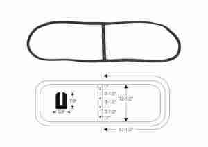 1942-48 Windshield Glass Rubber Channel, Model 25/2707 Torpedo 6/ Sedan Coupe