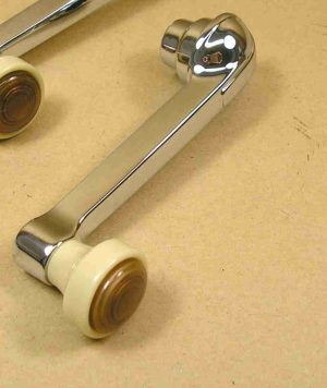 1939-50 window crank handle w/ ivory knob, For the Pair, Buy 2