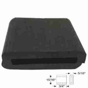 1949-52 Rear Quarter Window Upper Window Guide Stop Bumper,15/16? high, Hardtop & Convertible only