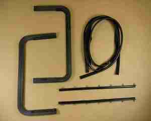 1953-54 Front Door Vent Window Weatherstrip Main & Div Seals, All exc Hardtop, Convertible, or 2dr Safari