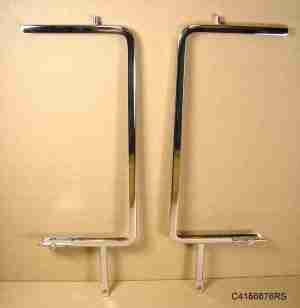 1955-57 2dr/4dr Hardtop & 2 Door Safari Vent Window Frames, pair w/ latches