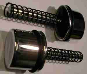 1955-58 Outside Door Handle Push Button Assemblies, pair, All exc 1956-57 4 Door Hardtop Rear