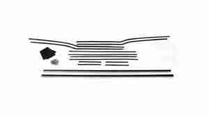 1956-57 4dr Hardtop Door/Quarter Window Inner/Outer Weatherstrip/Fuzzy & Run Channel Kit, includes hardware