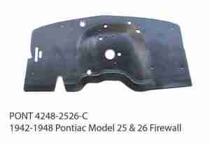 1942-48 All exc 1948 26/28 Firewall Pad, no cut-outs for the deluxe underdash defroster or the firewall mount convertible top pump, also 4125544, 4125520, 4148935, 4162586, 24 x 16 x 15 6lbs
