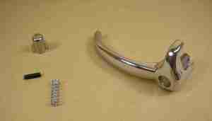 1949-52 Left Hand Vent Window Lock Handle, 1949-52 All Front exc 1949-50 Station Wagon, 1949-52 4 Door Sedan Rear