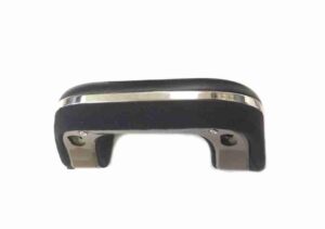 1946 1950 Armrest Assembly, Black Upholster Pad with Stainless Band & Metal Mounting Bracket
