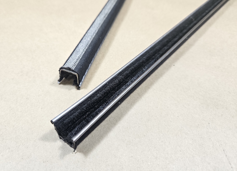 1933 1964 Run Channel, Flexible 5 Feet Mohair Lined with Stainless Steel Bead. GM Pontiac