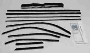 1958 Door/Quarter Window Inner/Outer Weatherstrip/Fuzzy Kit, 1958 Bonneville 2 Door Hardtop, fuzzies only