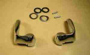 1961-67 Vent Window Latch Handles, pair, 1961-65 All A body, 1966-67 A body 4 Door Sedan & SW