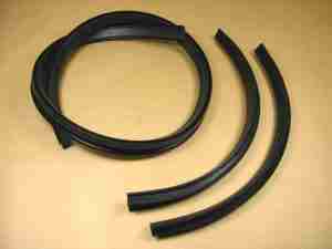 1926-31 Crank-Up Windshield Seal Set of 3, sides & lower strip for cowl dovetail groove, All except Convertible