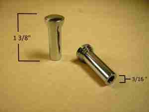 1947-57 Polished Chrome Door Lock Pull Pair