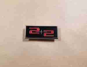 1964-65 2+2 Door Panel Emblem, three posts