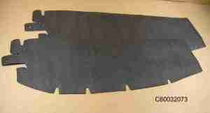 1949-52 Door Opening Front Body Hinge Pillar Sealing Strip, pair, nylon-reinforced rubber sheet