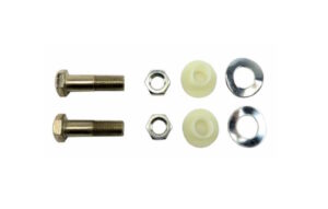 1955-61 Convertible Top Lift Cylinder Upper Rod to Side Roof Rail Bolt Kit, includes bushings & Belleville washers