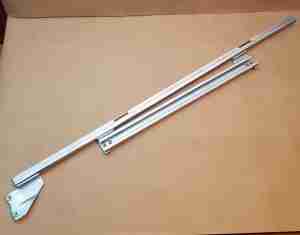 1953-54 2 Door Hardtop & Convertible Left Hand Front Door Window Lower Sash Channel, chrome