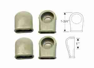 1941-52 Convertible Folding Top Side Roof Rail Control Link Bumper/Grey End Covers, set of 4, use also for 4562358 tan