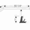 1950-51 Hardtop Type 1 Side Roof Rail Weatherstrip, covers door & quarter window - Image 4