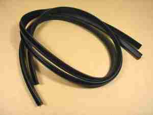 1950-52 Door Opening Body Lock Pillar Auxiliary Weatherstrip, 2 pieces 30" long, Hardtop & Convertible only
