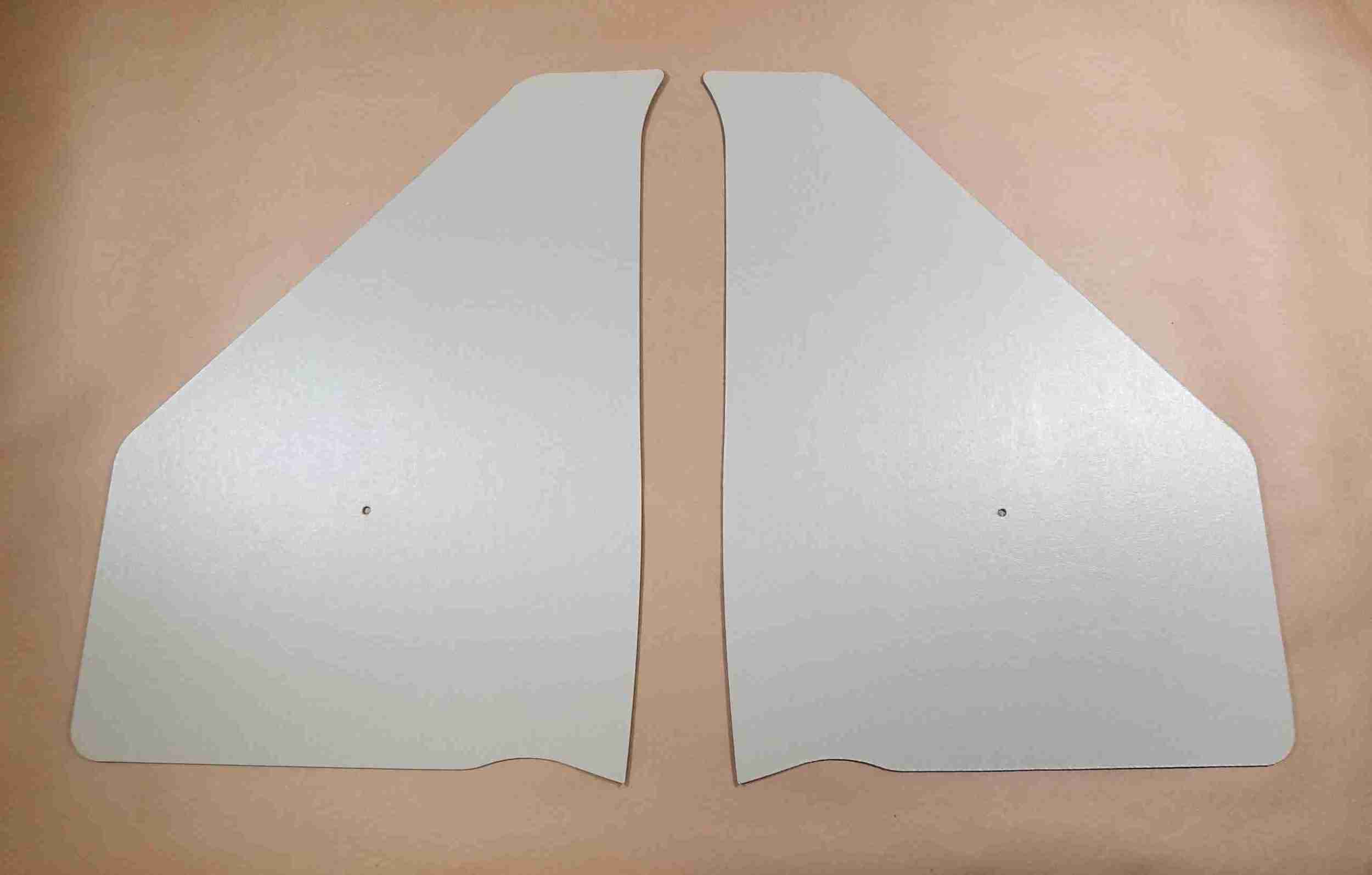 1953-54 w/o AC Cardboard Kick Panels, pair, neutral fawn color, All Sedan & Station Wagon