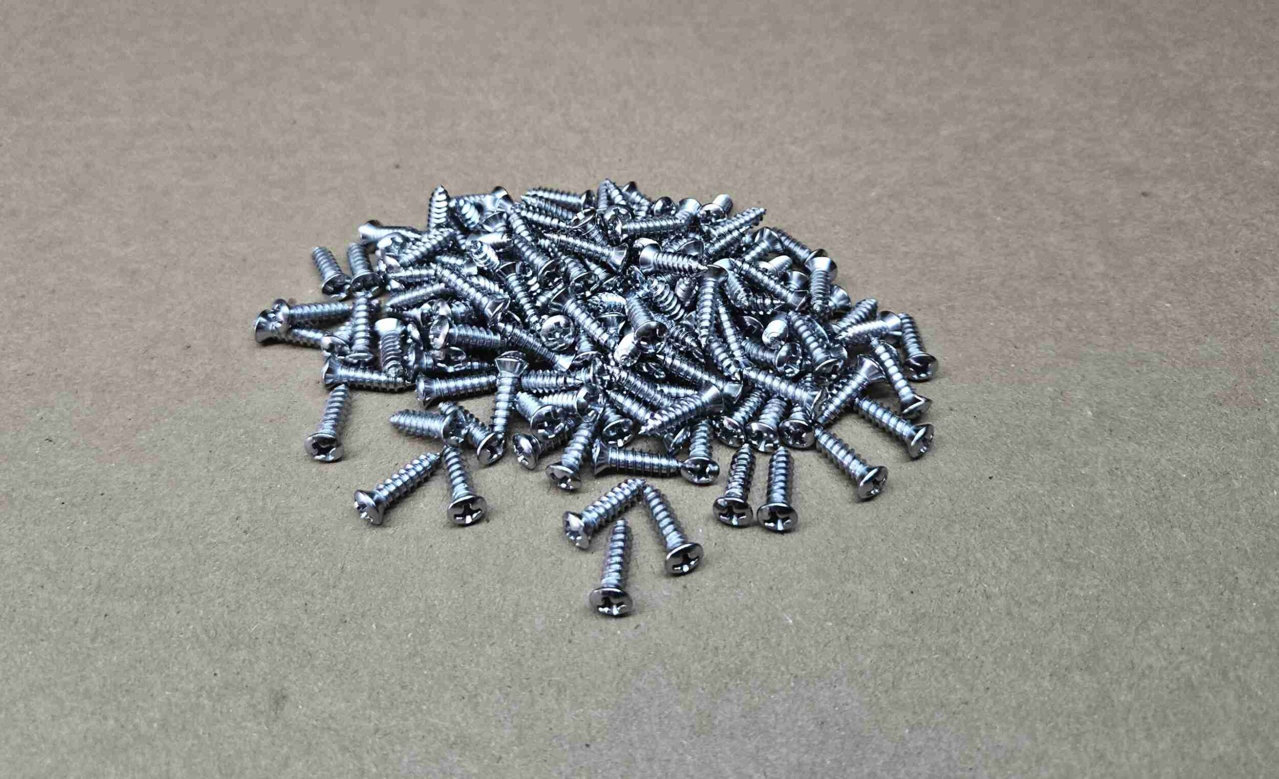 1955-57 All Station Wagon & Safari Cargo Floor Trim Screw Set, 156 pieces, for floor, rear seat & lower tailgate