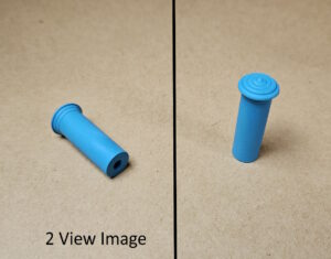 1952-60 Blue Plastic Door Lock Pulls, pair